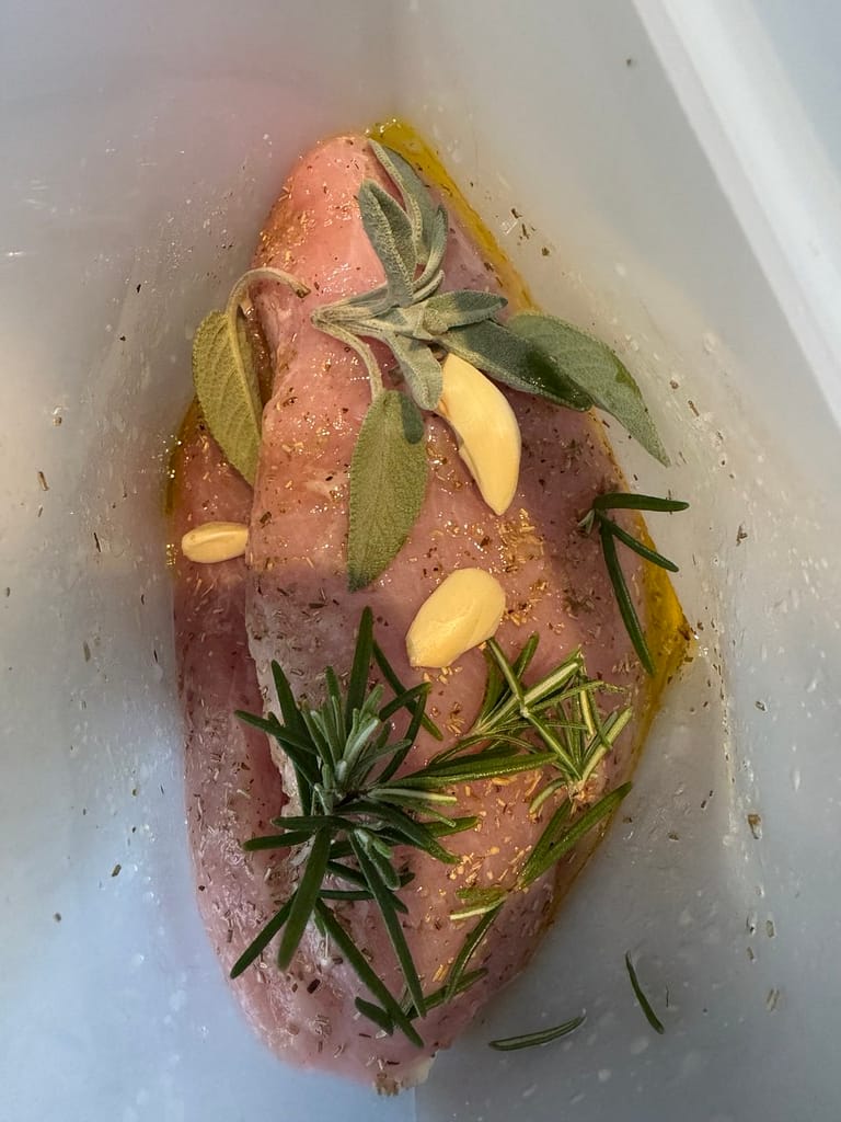 Tacchino in busta di silicone